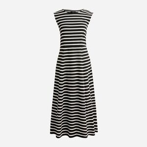 J. Crew Cap-sleeve knit midi dress in stripe, small